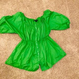 3/4 Sleeve Green Top